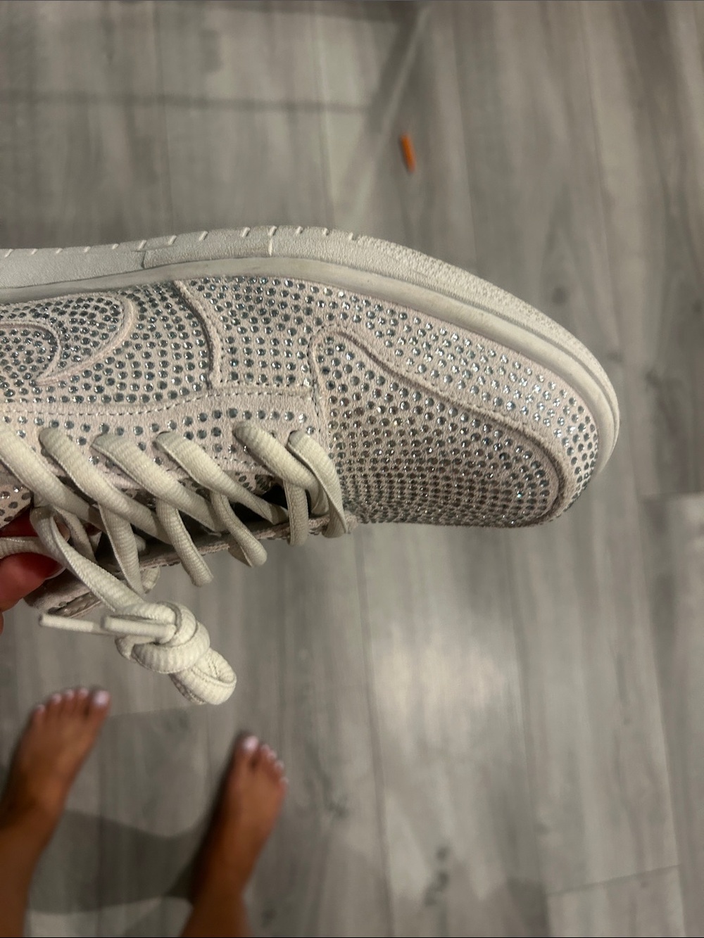 NWT Cactus Plant Flea Market x Swarovski x Nike Dunk Low 'Pure Platinum' Sneaker - Picture 11 of 14